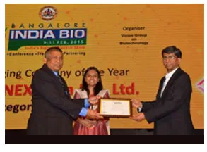 IMGENEX India awarded Emerging Company of the Year 2015 (Bio Industrial)
